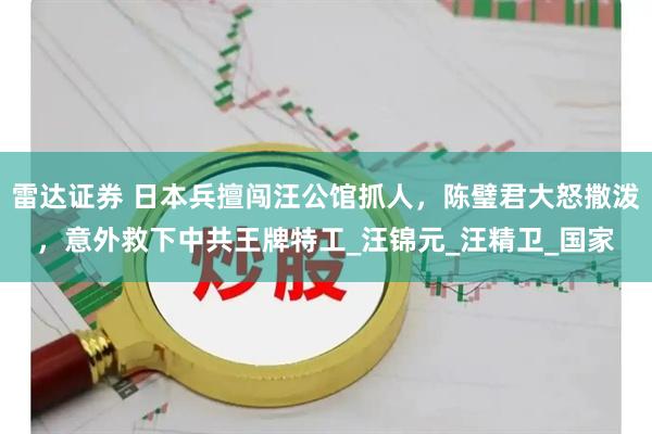 雷达证券 日本兵擅闯汪公馆抓人，陈璧君大怒撒泼，意外救下中共王牌特工_汪锦元_汪精卫_国家