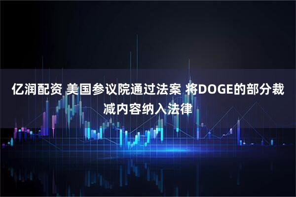 亿润配资 美国参议院通过法案 将DOGE的部分裁减内容纳入法律